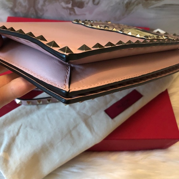 3K Valentino Pink Kimono 1997 Rockstud Clutch - Picture 6 of 8